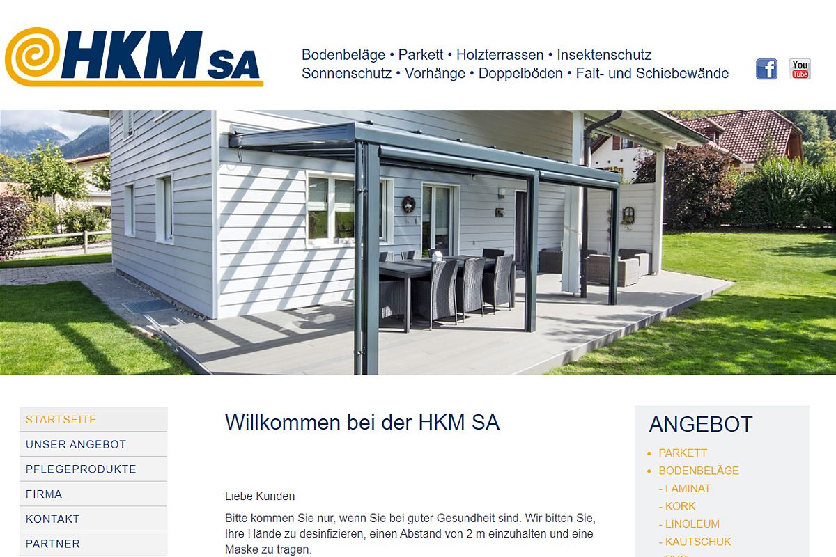 HKM SA Fribourg - Neue Webseite, erstellt mit dem Content Management System von Joomla!.